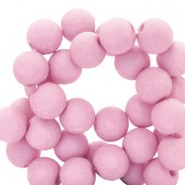 Acrylic beads 6mm round Matt Lilac rose